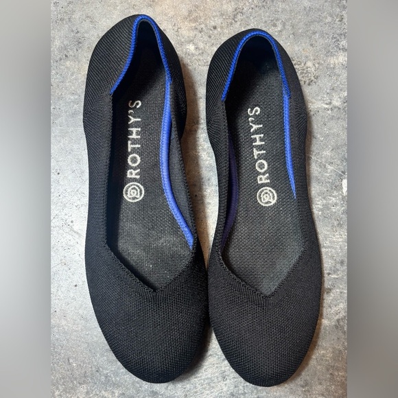 Rothy’s The Flat in solid black Size 9.5 - Picture 1 of 6